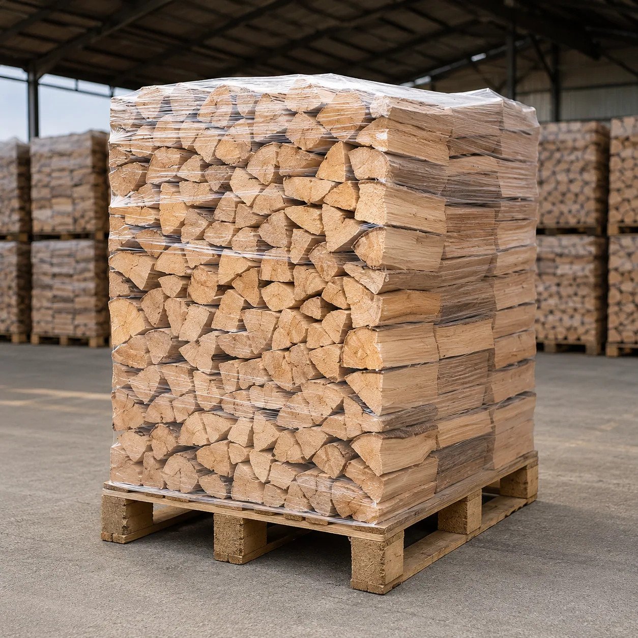 Legna di faggio secca 25 cm – pallet 1 metro stero accatastato